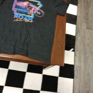 Black Graphic T-Shirt with Colorful Design